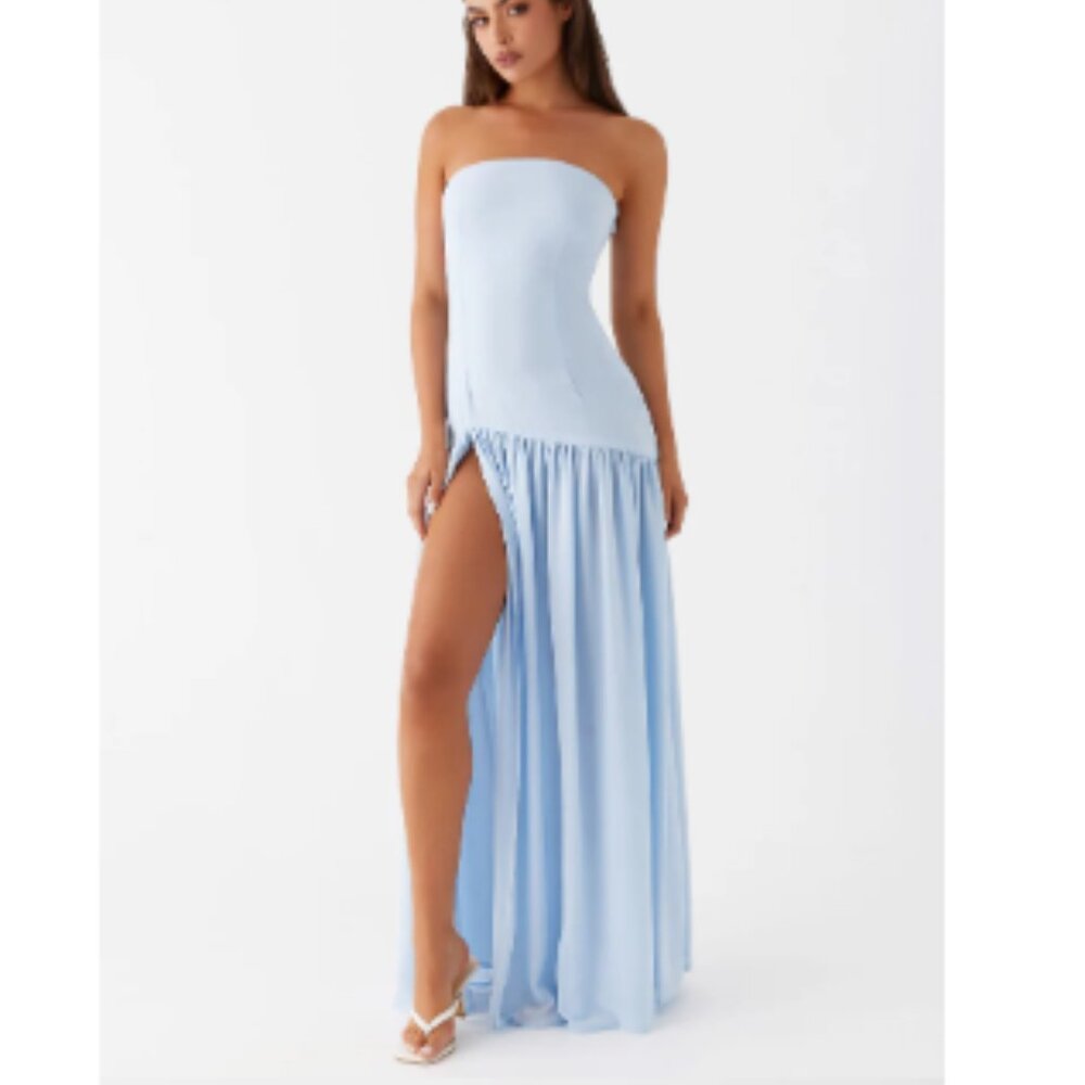 Peppermayo Exclusive - Eden Strapless Maxi Dress - Blue
